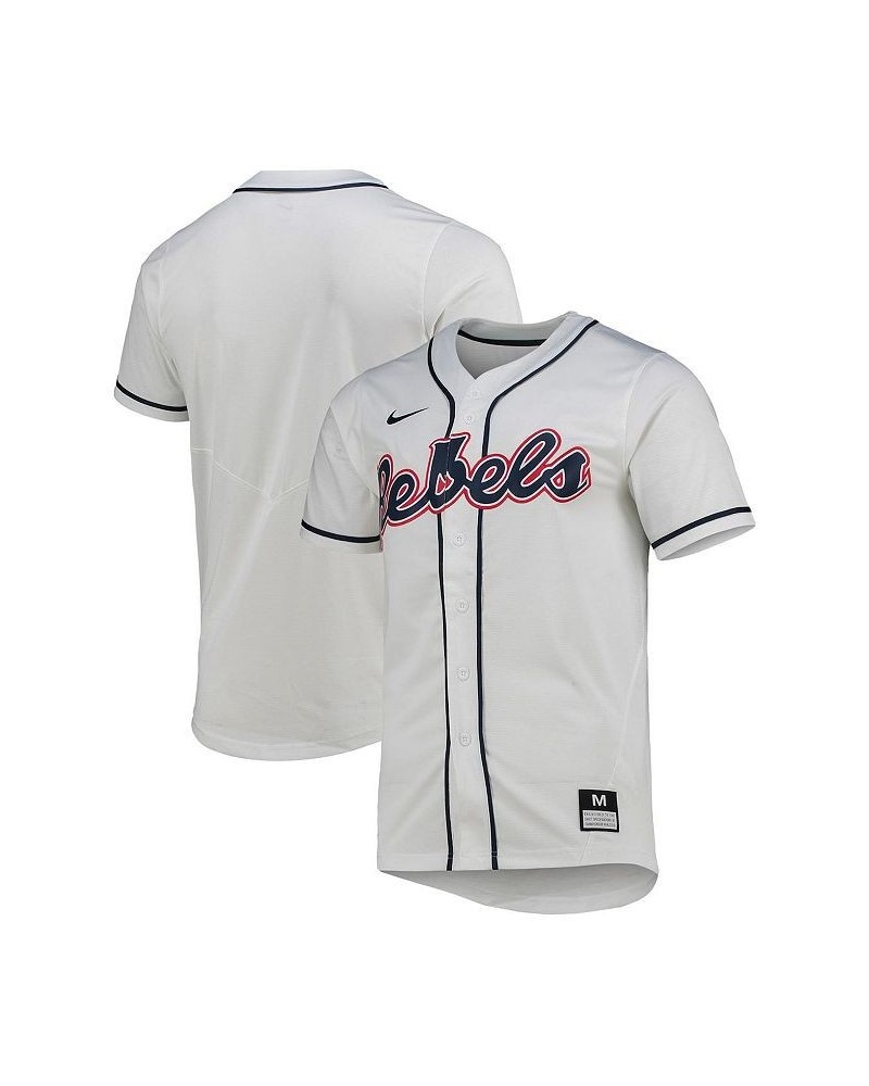 Men's White Ole Miss Rebels Replica Baseball Jersey $54.99 Jersey