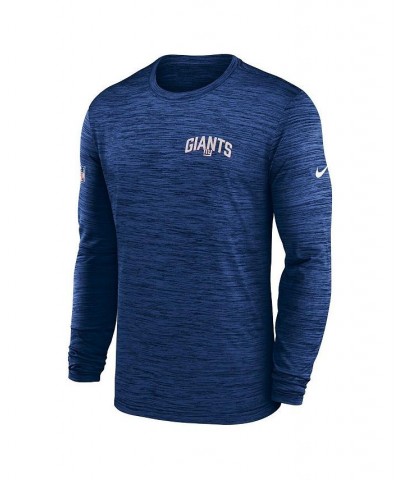 Men's Royal New York Giants Velocity Athletic Stack Performance Long Sleeve T-shirt $19.35 T-Shirts