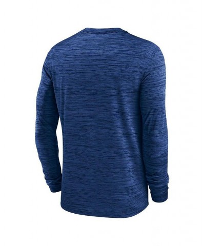 Men's Royal New York Giants Velocity Athletic Stack Performance Long Sleeve T-shirt $19.35 T-Shirts