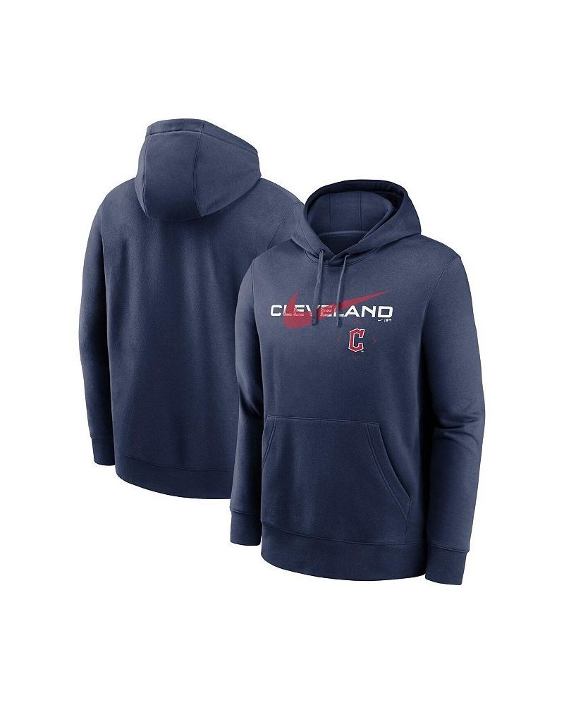 Men's Navy Cleveland Guardians Swoosh NeighborHOOD Pullover Hoodie $37.40 Sweatshirt