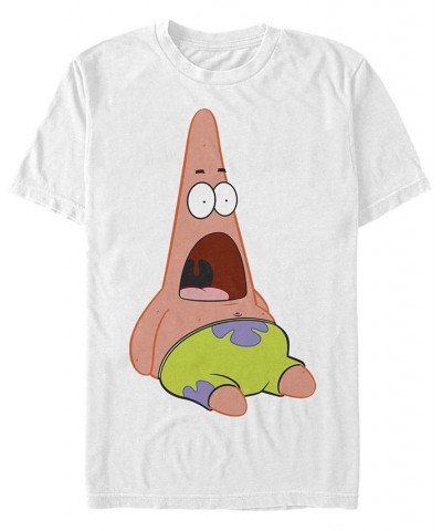 Men's Surprised Patrick Short Sleeve Crew T-shirt White $17.50 T-Shirts