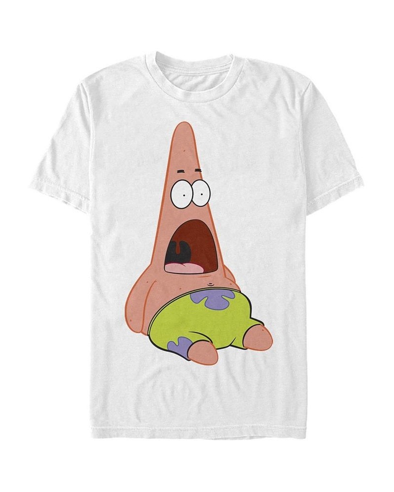 Men's Surprised Patrick Short Sleeve Crew T-shirt White $17.50 T-Shirts