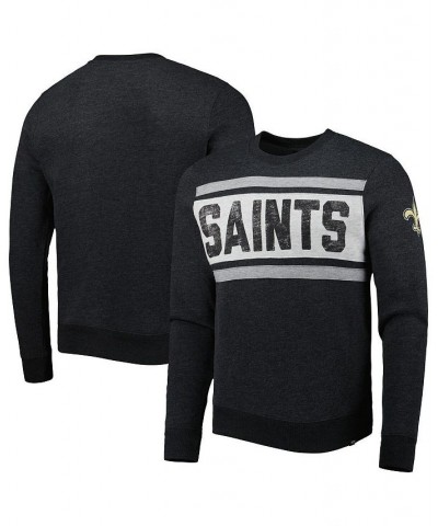 Men's Heathered Black New Orleans Saints Bypass Tribeca Pullover Sweatshirt $38.68 Sweatshirt