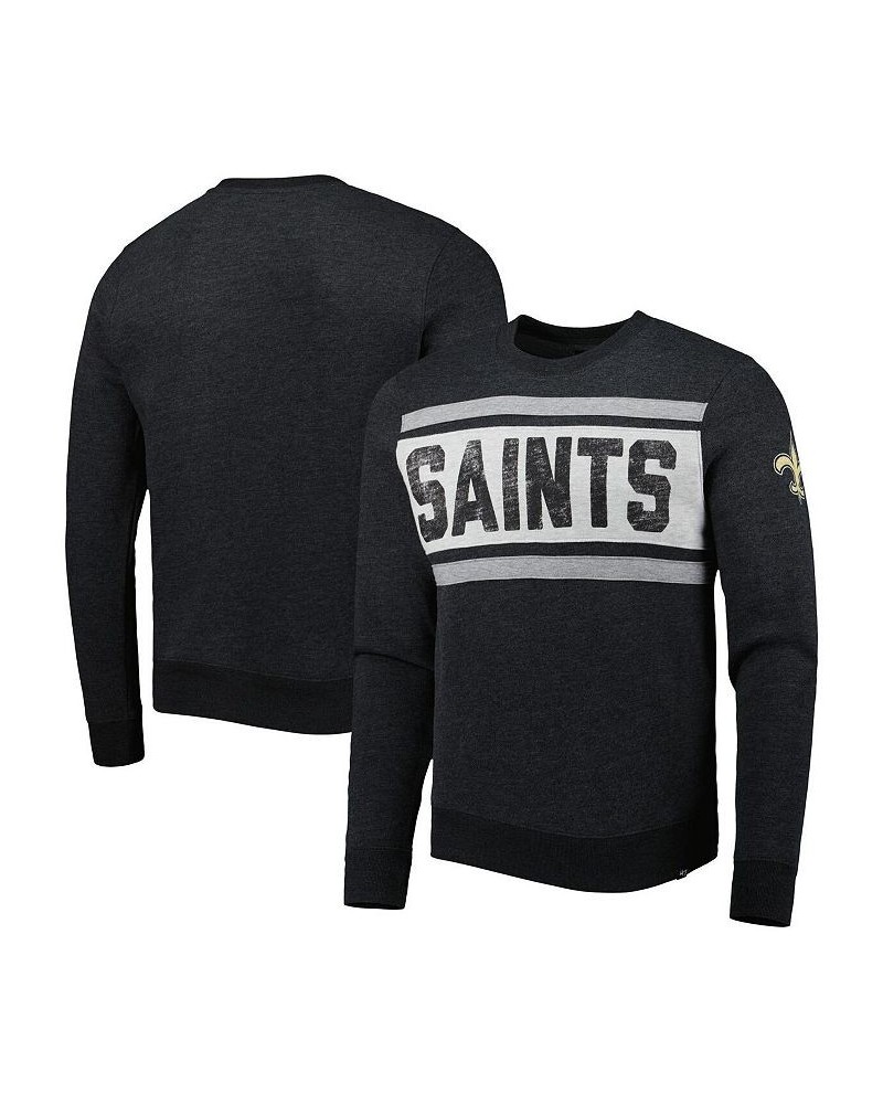 Men's Heathered Black New Orleans Saints Bypass Tribeca Pullover Sweatshirt $38.68 Sweatshirt