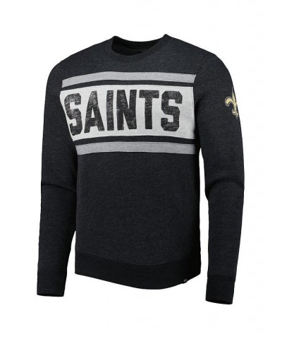 Men's Heathered Black New Orleans Saints Bypass Tribeca Pullover Sweatshirt $38.68 Sweatshirt