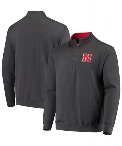 Men's Charcoal Nebraska Huskers Tortugas Logo Quarter-Zip Jacket $35.99 Sweatshirt