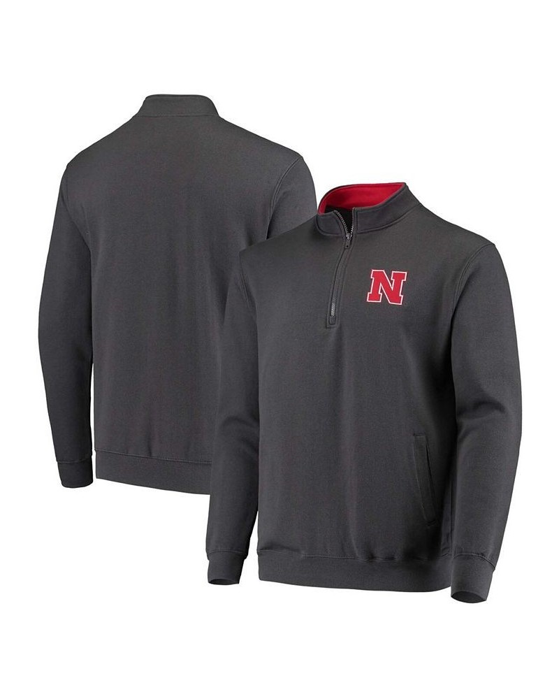 Men's Charcoal Nebraska Huskers Tortugas Logo Quarter-Zip Jacket $35.99 Sweatshirt