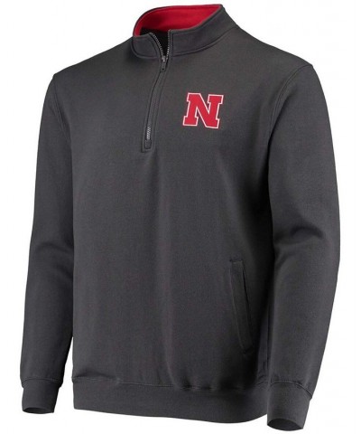 Men's Charcoal Nebraska Huskers Tortugas Logo Quarter-Zip Jacket $35.99 Sweatshirt