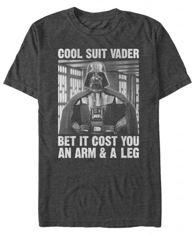 Star Wars Men's Classic Cool Suit Darth Vader Short Sleeve T-Shirt Gray $17.84 T-Shirts