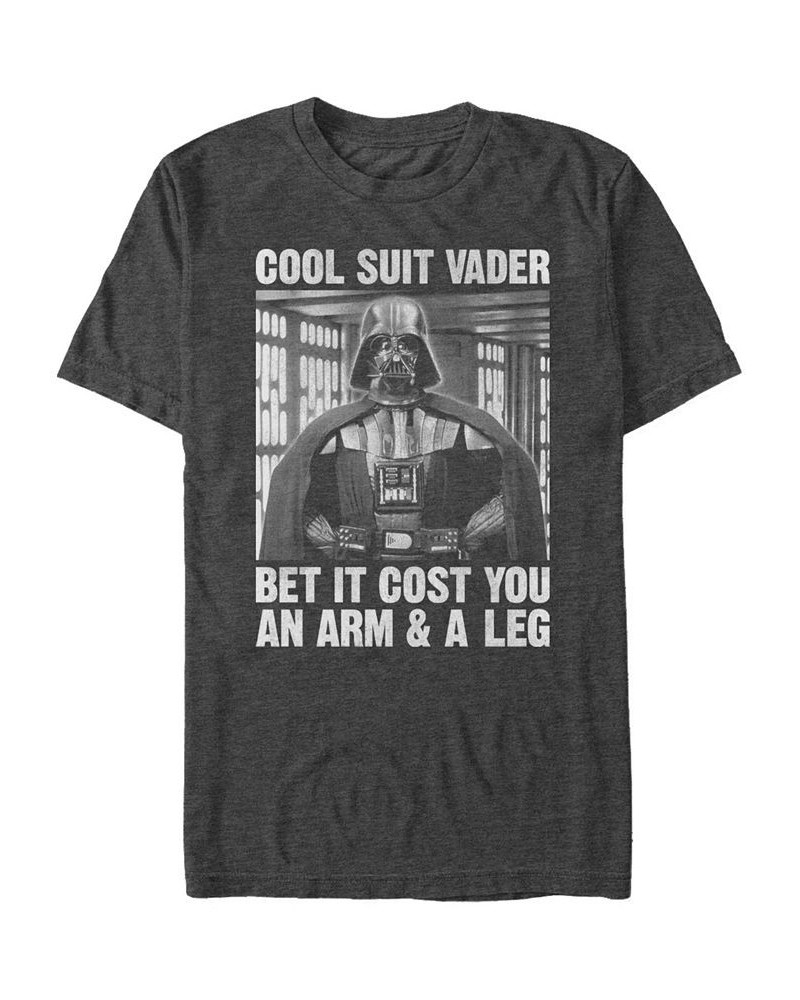 Star Wars Men's Classic Cool Suit Darth Vader Short Sleeve T-Shirt Gray $17.84 T-Shirts