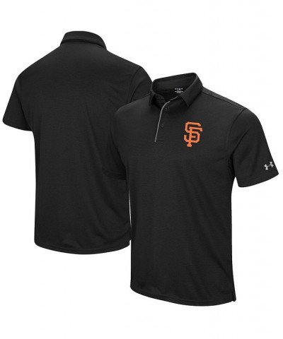 Men's Black San Francisco Giants Left Chest Performance Polo $40.18 Polo Shirts