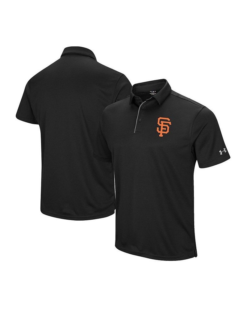 Men's Black San Francisco Giants Left Chest Performance Polo $40.18 Polo Shirts