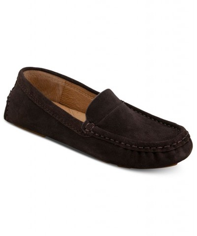 Women's Mina Driving Loafer Flats Brown $90.65 Shoes