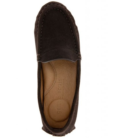 Women's Mina Driving Loafer Flats Brown $90.65 Shoes