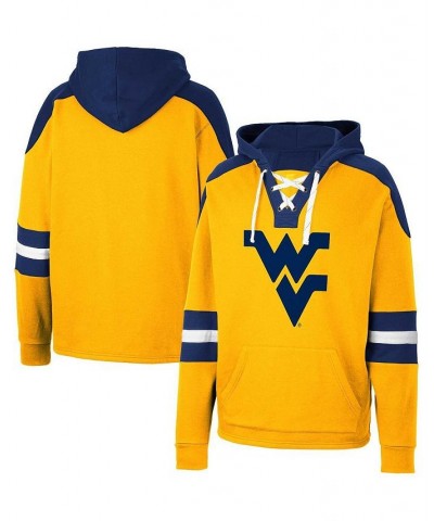 Men's Gold West Virginia Mountaineers Lace-Up 4.0 Pullover Hoodie $33.00 Sweatshirt