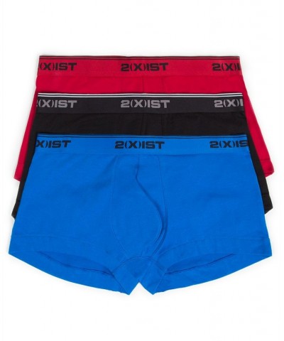 Men's Cotton Stretch 3 Pack No-Show Trunk Red $22.36 Underwear