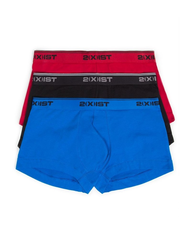 Men's Cotton Stretch 3 Pack No-Show Trunk Red $22.36 Underwear