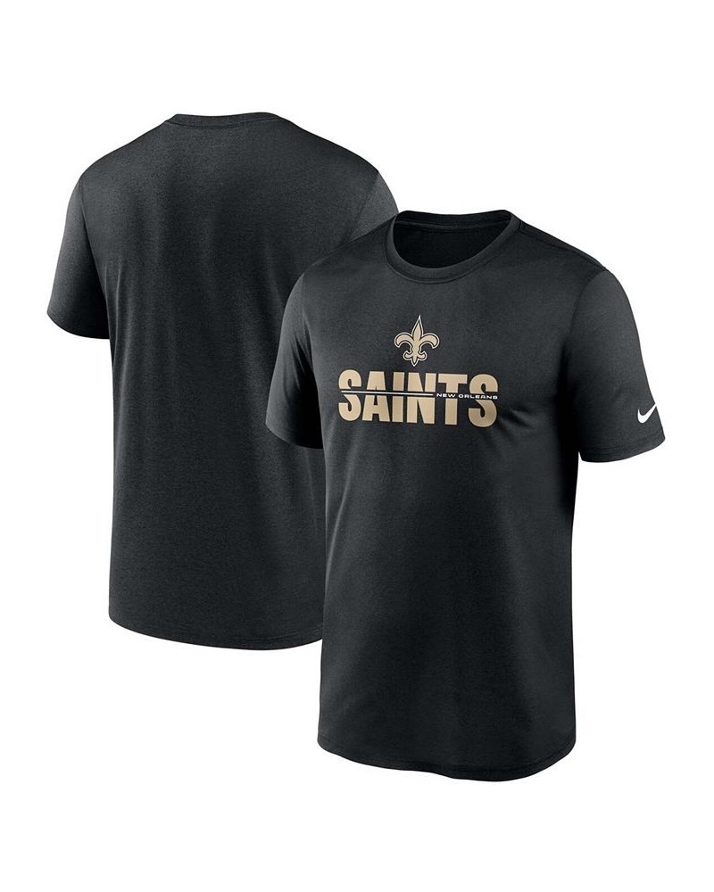 Men's Big and Tall Black New Orleans Saints Legend Microtype Performance T-shirt $18.71 T-Shirts