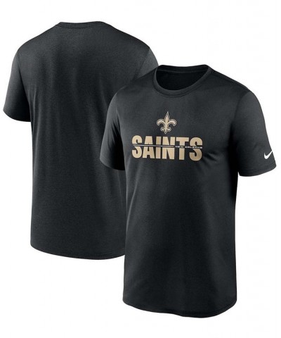 Men's Big and Tall Black New Orleans Saints Legend Microtype Performance T-shirt $18.71 T-Shirts