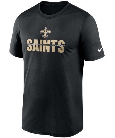 Men's Big and Tall Black New Orleans Saints Legend Microtype Performance T-shirt $18.71 T-Shirts