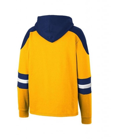 Men's Gold West Virginia Mountaineers Lace-Up 4.0 Pullover Hoodie $33.00 Sweatshirt