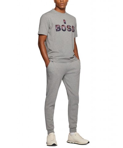 BOSS Men's NBA Stretch-Cotton T-Shirt Gray $46.06 T-Shirts