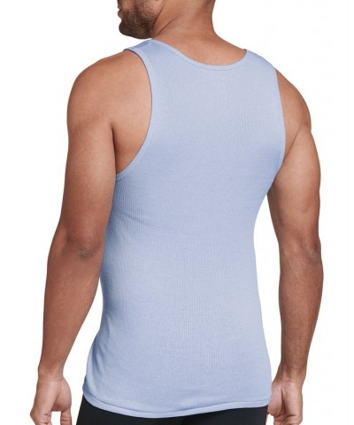 Men's Cotton A-shirt Tank Top, Pack of 4 Brown $11.97 Undershirt