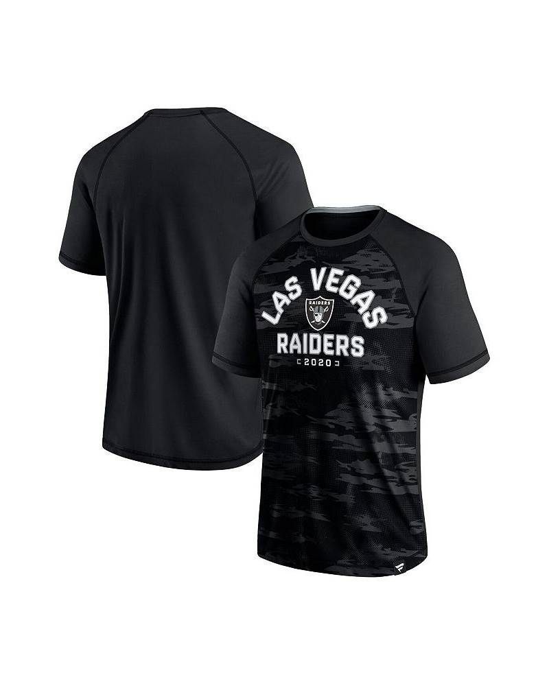 Men's Branded Black Las Vegas Raiders Hail Mary Raglan T-shirt $18.00 T-Shirts