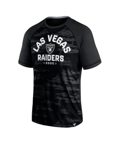 Men's Branded Black Las Vegas Raiders Hail Mary Raglan T-shirt $18.00 T-Shirts