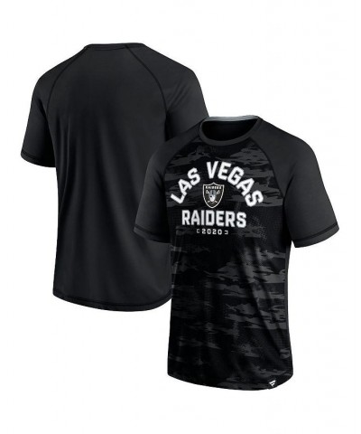 Men's Branded Black Las Vegas Raiders Hail Mary Raglan T-shirt $18.00 T-Shirts