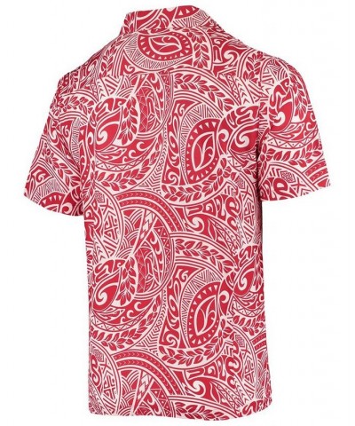 Men's Scarlet Ohio State Buckeyes Make Like A Tree Camp Button-Up Shirt $33.05 Shirts