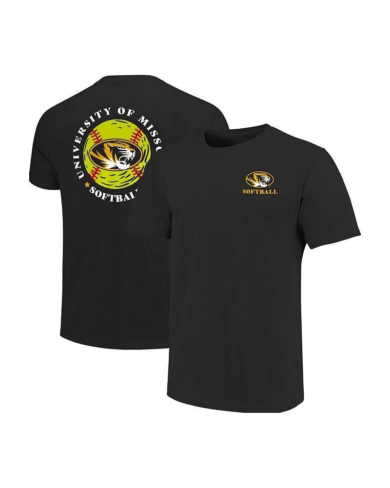 Men's Black Missouri Tigers Softball Seal T-shirt $14.35 T-Shirts