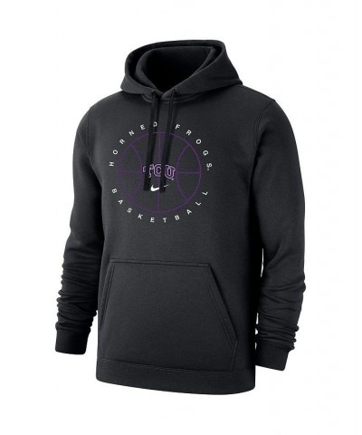 Men's Black TCU Horned Frogs Basketball Icon Club Fleece Pullover Hoodie $39.95 Sweatshirt