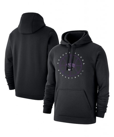 Men's Black TCU Horned Frogs Basketball Icon Club Fleece Pullover Hoodie $39.95 Sweatshirt