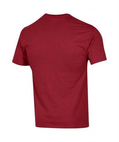 Men's Crimson Tuskegee Golden Tigers Arch Over Logo T-shirt $15.59 T-Shirts