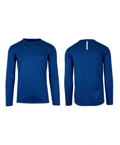 Men's Long Sleeve Moisture-Wicking Performance Tee Navy $11.48 T-Shirts