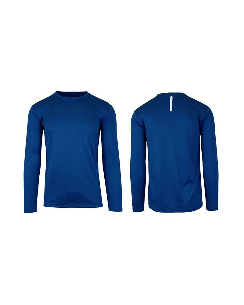 Men's Long Sleeve Moisture-Wicking Performance Tee Navy $11.48 T-Shirts