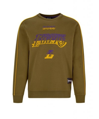 BOSS x NBA Men's Los Angeles Lakers Regular-Fit Sweatshirt Green $50.22 Sweatshirt