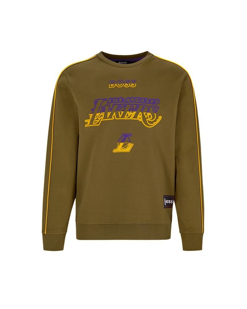 BOSS x NBA Men's Los Angeles Lakers Regular-Fit Sweatshirt Green $50.22 Sweatshirt