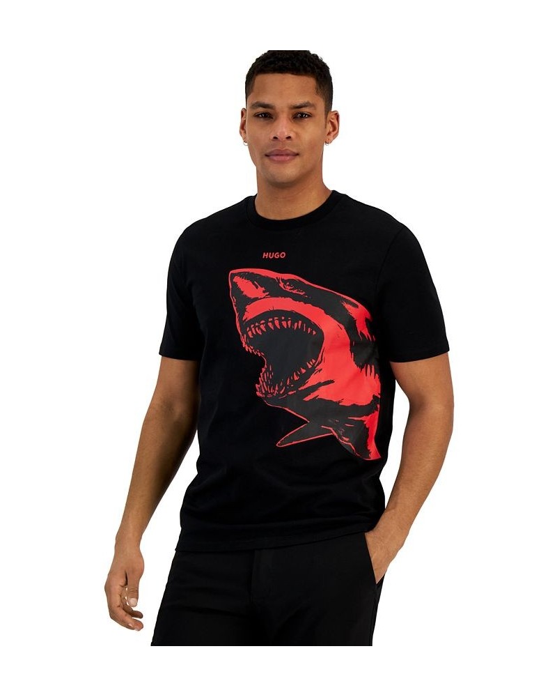 Boss Men's Darmolejo Shark Graphic T-Shirt Black $39.00 T-Shirts