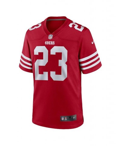 Men's Christian McCaffrey Scarlet San Francisco 49ers Game Player Jersey $33.17 Jersey