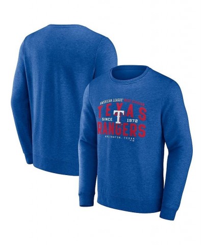 Men's Branded Heathered Royal Texas Rangers Classic Move Pullover Sweatshirt $23.65 Sweatshirt