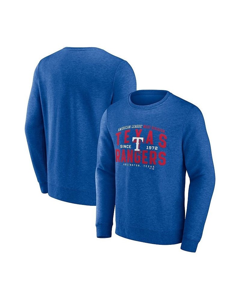 Men's Branded Heathered Royal Texas Rangers Classic Move Pullover Sweatshirt $23.65 Sweatshirt