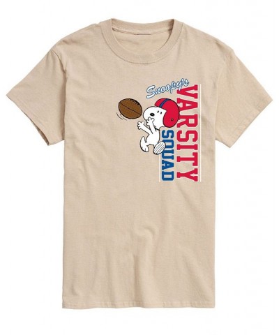 Men's Short Sleeve Peanuts Varsity Sports T-shirt Tan/Beige $17.15 T-Shirts