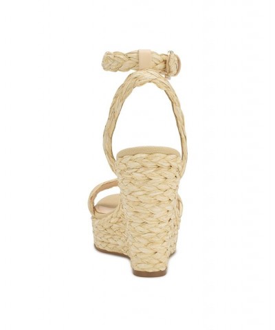 Women's Henri Round Toe Woven Wedge Sandals PD02 $33.79 Shoes