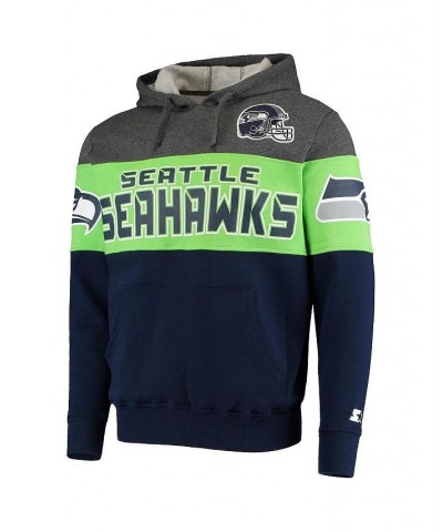 Men's Heathered Gray, Neon Green Seattle Seahawks Extreme Fireballer Pullover Hoodie $32.34 Sweatshirt