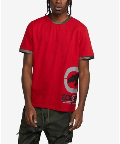 Men's Big and Tall Short Sleeves Rock and Roll T-shirt Red $23.78 T-Shirts