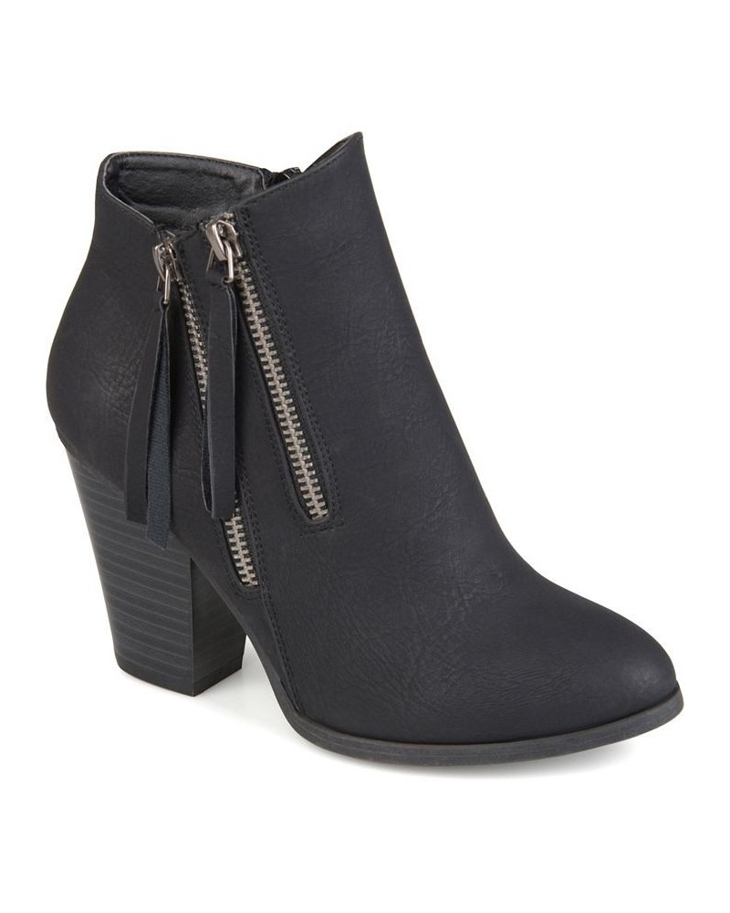 Women's Vally Zipper Bootie Black $37.40 Shoes