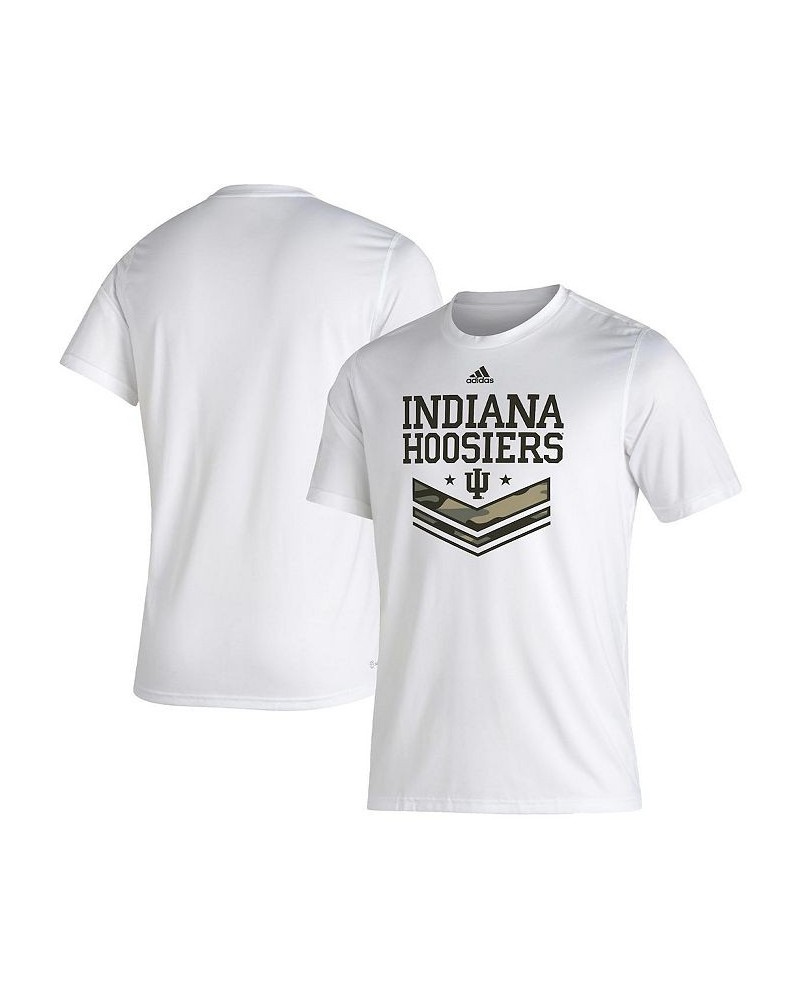 Men's White Indiana Hoosiers Salute To Service Creator T-shirt $22.94 T-Shirts