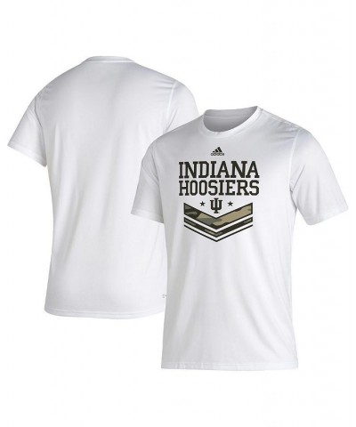 Men's White Indiana Hoosiers Salute To Service Creator T-shirt $22.94 T-Shirts